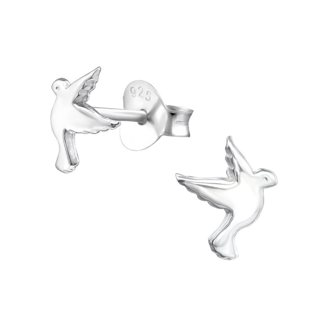 Sterling Silver Tiny Dove Bird Earrings